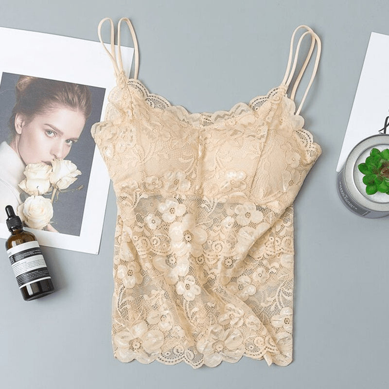 Lively® Underwear & Shapewear Gold / M Bra and Lace Top | Lively®