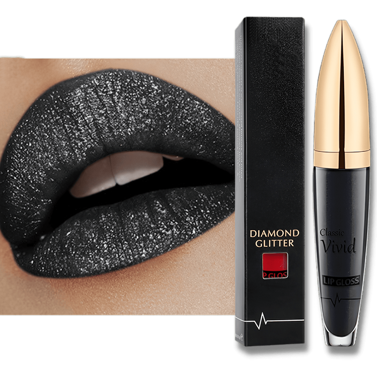 Lively® Cosmetics & Care Black Red Glitter Lipstick | Lively®