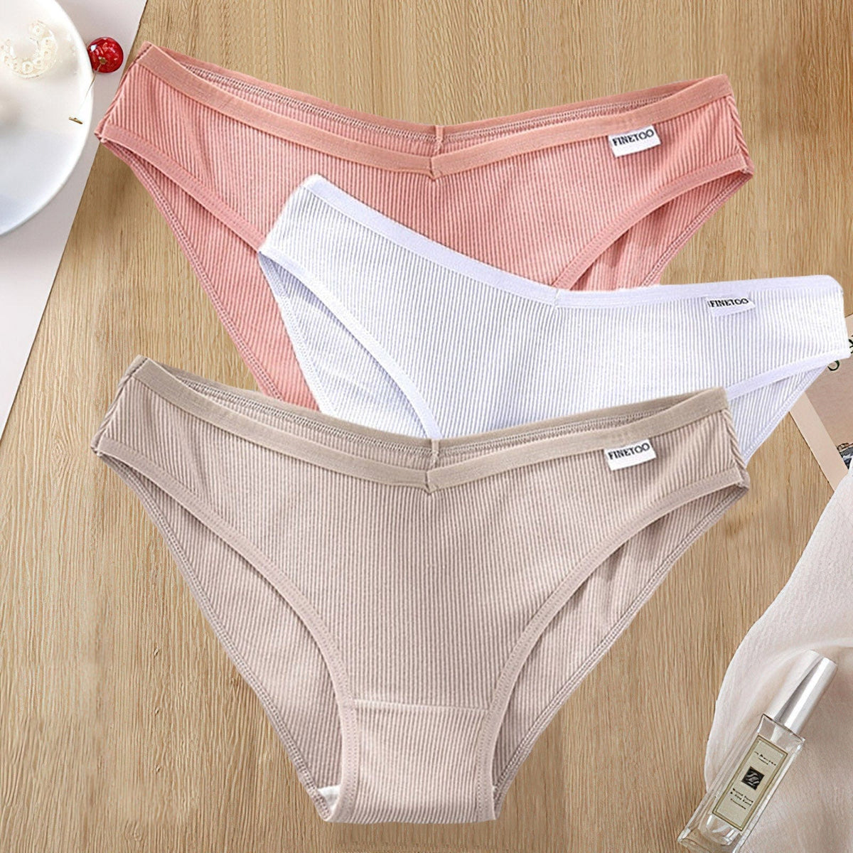 Lively® Underwear & Shapewear Pink White Beige / M Pack of 3 cotton panties for the price of one | Lively®