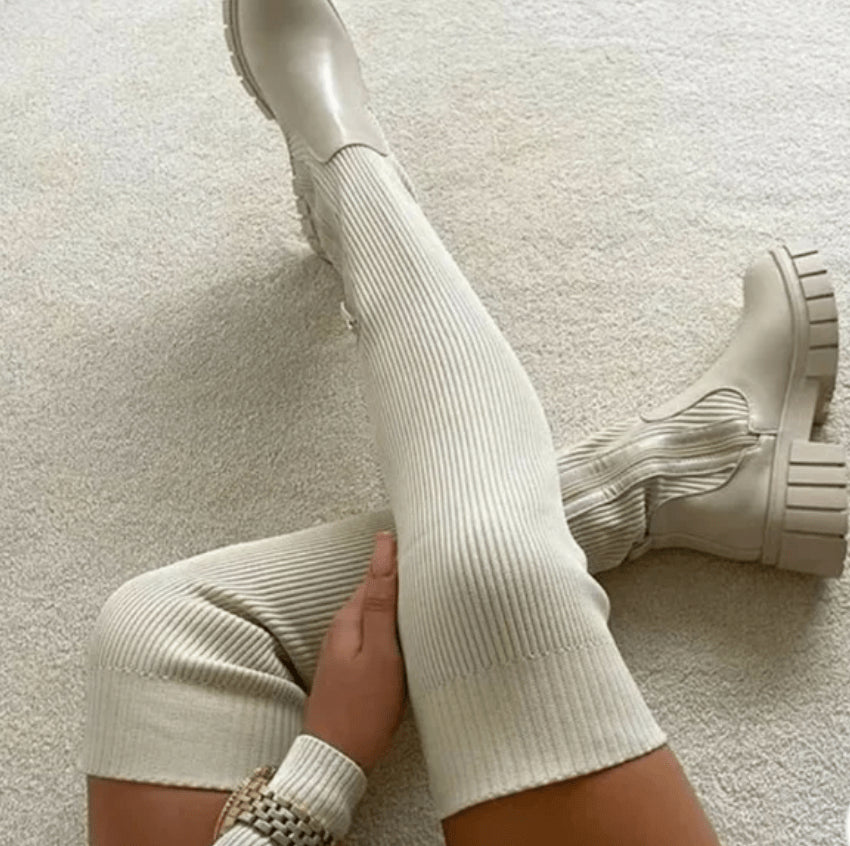 Lively® Autumn & Winter Clothing Beige / 36 Winter Knee-High Boots | Lively®