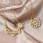 Lively® Heart-Shaped Four-Leaf Necklace Pack of 2 | Lively®