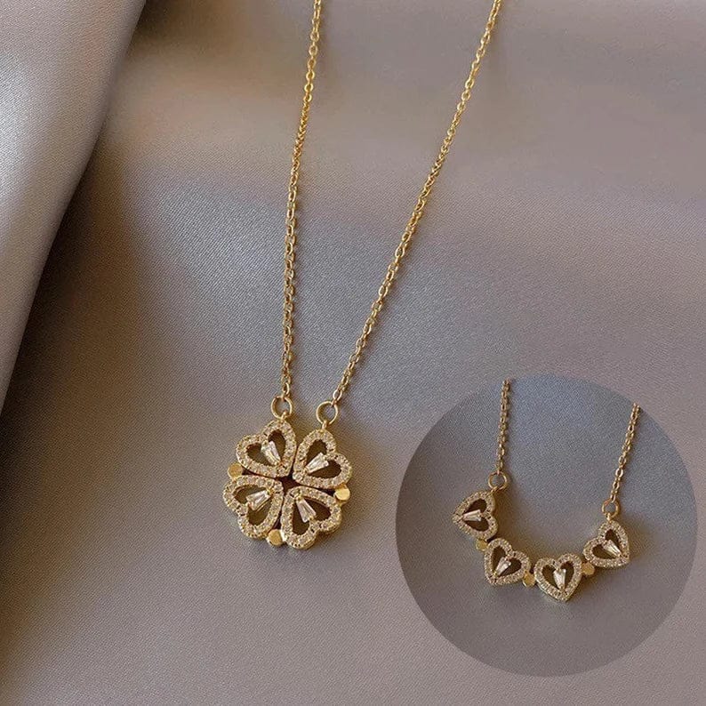 Lively® Heart-Shaped Four-Leaf Necklace Pack of 2 | Lively®