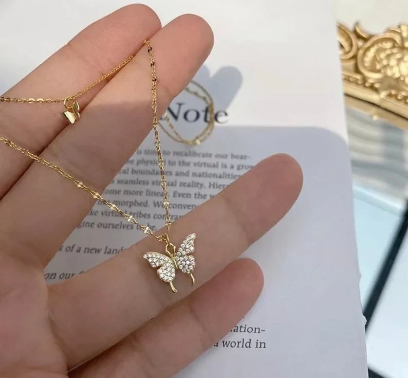 Lively® Colliers Plaqué Or Collier Double Papillon | Lively®