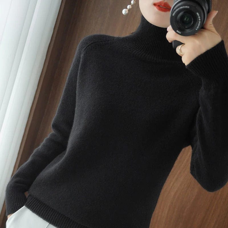 Lively® Autumn & Winter Clothing Black / S Roll Neck Cashmere | Lively®