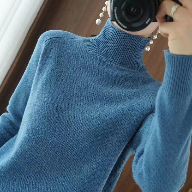 Lively® Autumn & Winter Clothing Blue / S Cashmere Turtleneck | Lively®