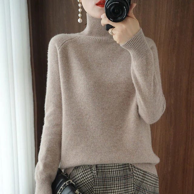 Lively® Autumn & Winter Clothing Camel / S Cashmere Turtleneck | Lively®