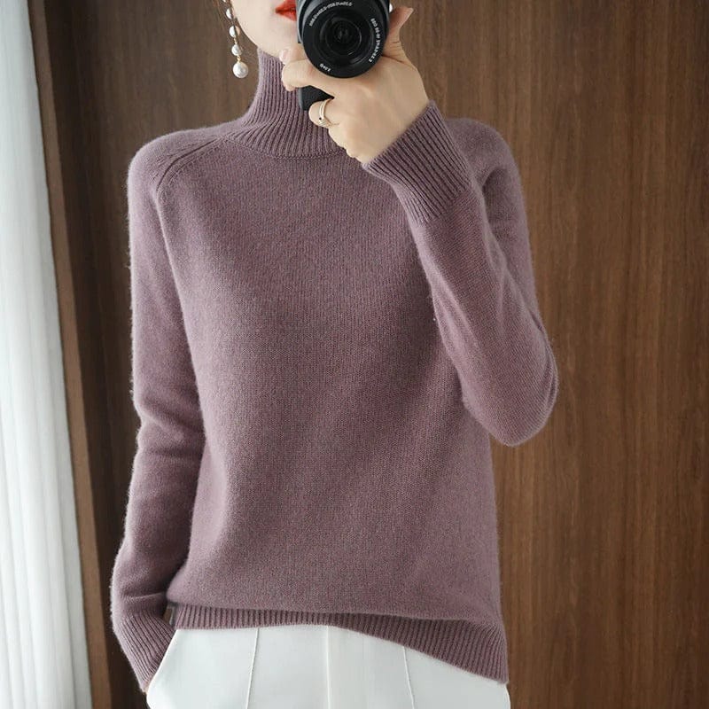 Lively® Autumn & Winter Clothing Purple / S Cashmere Turtleneck | Lively®