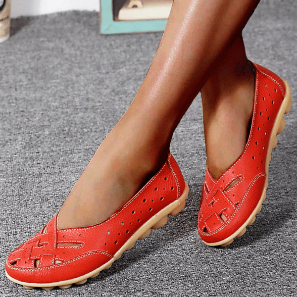Lively® Sandales Rouge / 35 Sandales orthopédiques en cuir