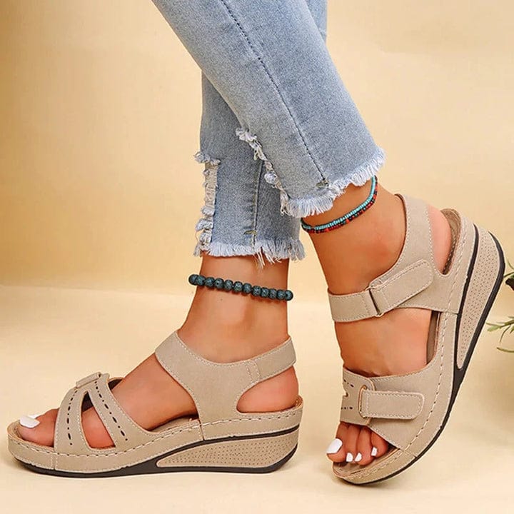 Lively® Beige Sandals / 35 Leather orthopedic sandals | Lively™