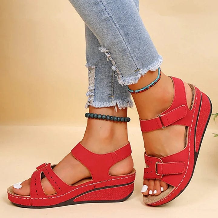 Lively® Red Sandals / 35 Leather orthopedic sandals | Lively™