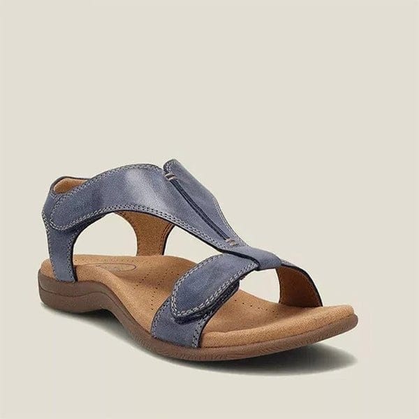Lively® Blue Sandals / 35 Orthopedic leather sandals with Velcro | Lively™