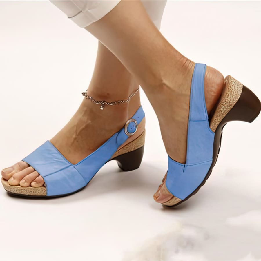 Lively® Blue Sandals / 36 Orthopedic Heeled Sandals | Lively™