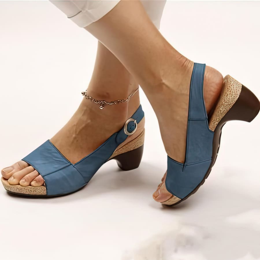 Lively® Dark Blue Sandals / 36 Orthopedic Heeled Sandals | Lively™