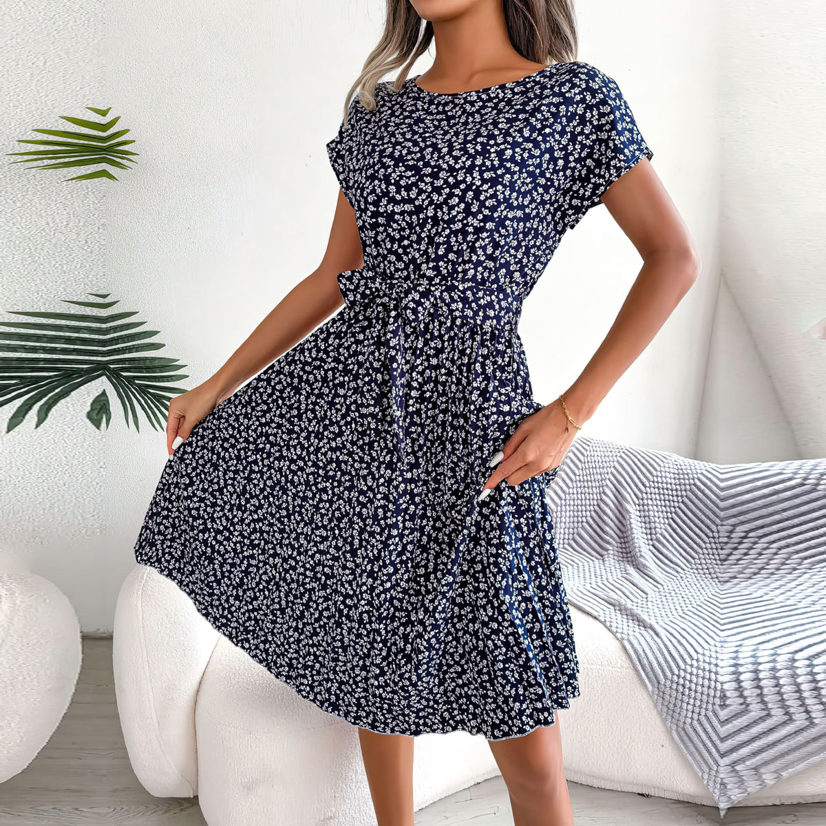 Lively® Dark Blue / S Trendy Summer Long Dress | Lively™