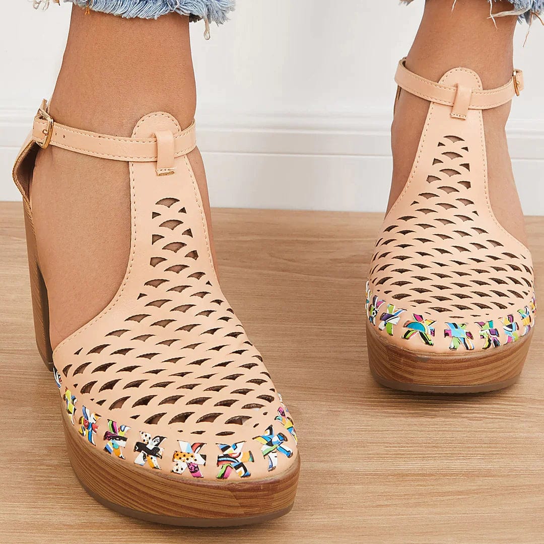 Lively® Beige Sandals / 35 Mesh Heeled Clogs | Lively™