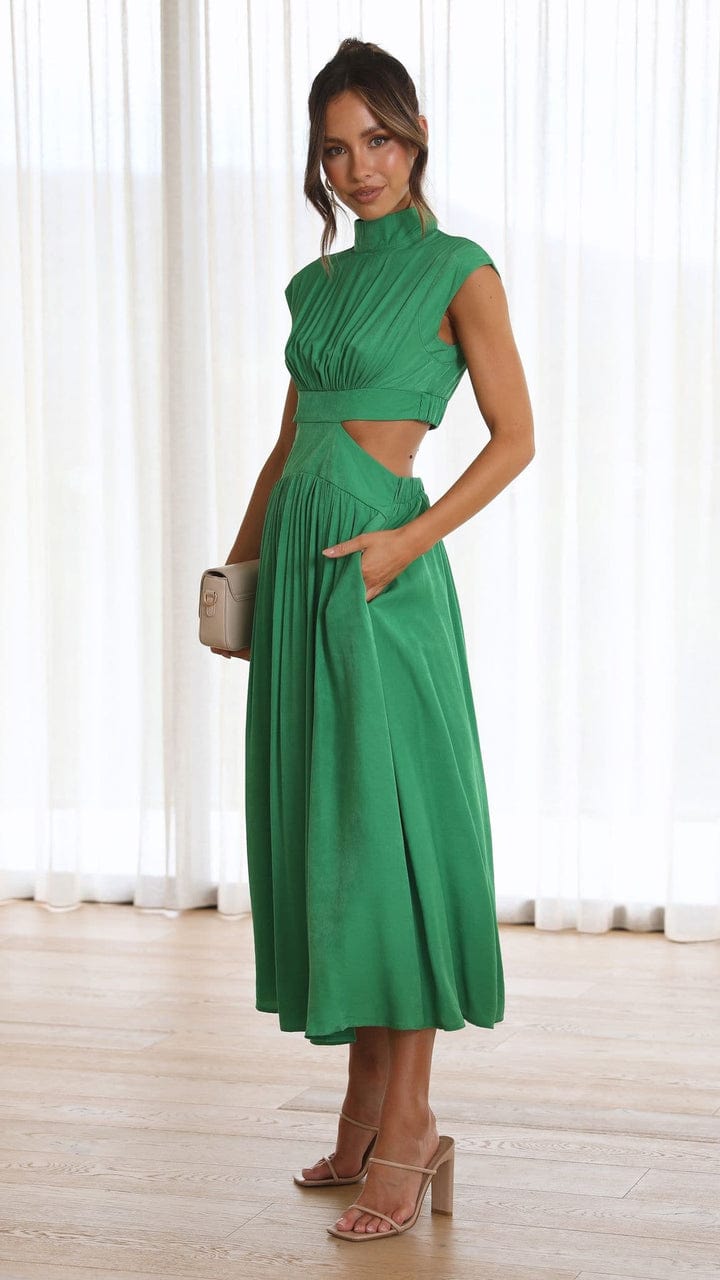 Lively® Dresses Green / 6 UK Elegant dress with pockets - Bloom®