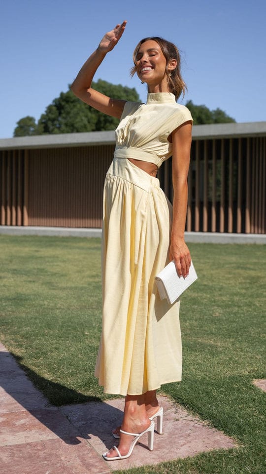 Lively® Dresses LightYellow / 6 UK Elegant dress with pockets - Bloom®