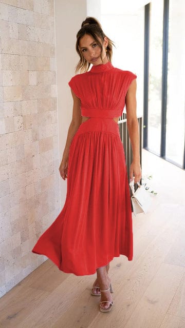 Lively® Summer Clothing Red / 6 UK Elegant Dress with Pockets | Lively™