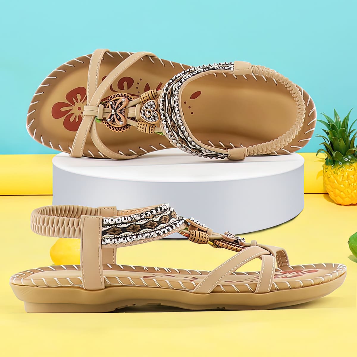 Lively® Beige Sandals / 36 Lively™ Sandals | Comfortable & Stylish