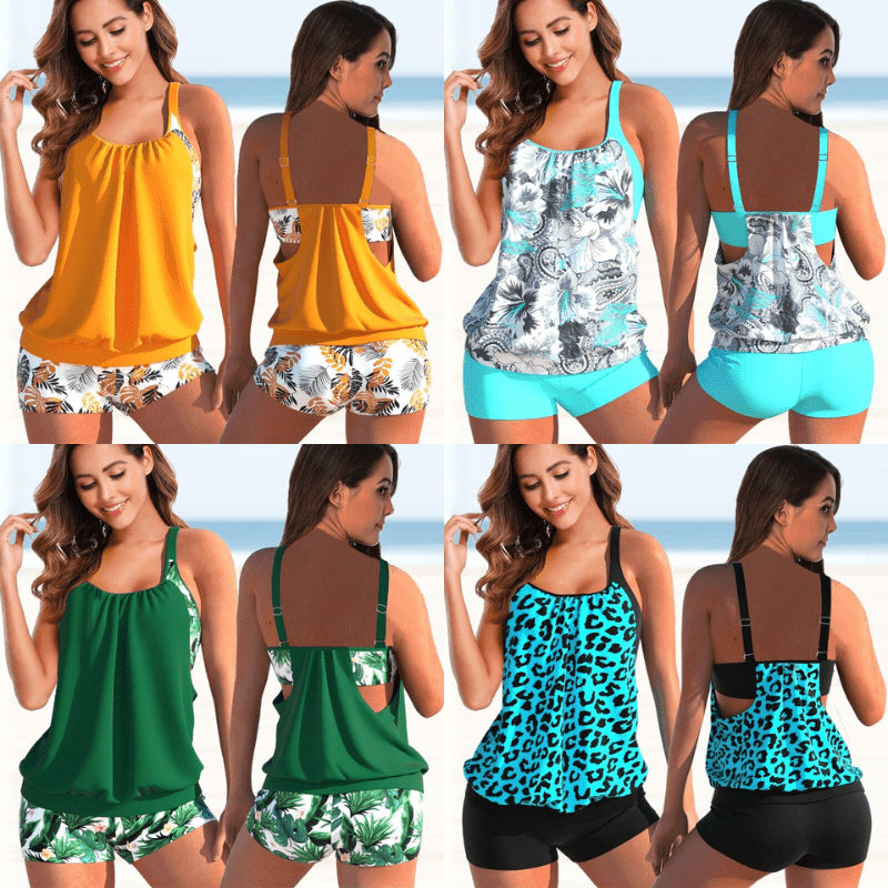Lively® Summer Clothing Two-Tone Tankini Set | Lively™