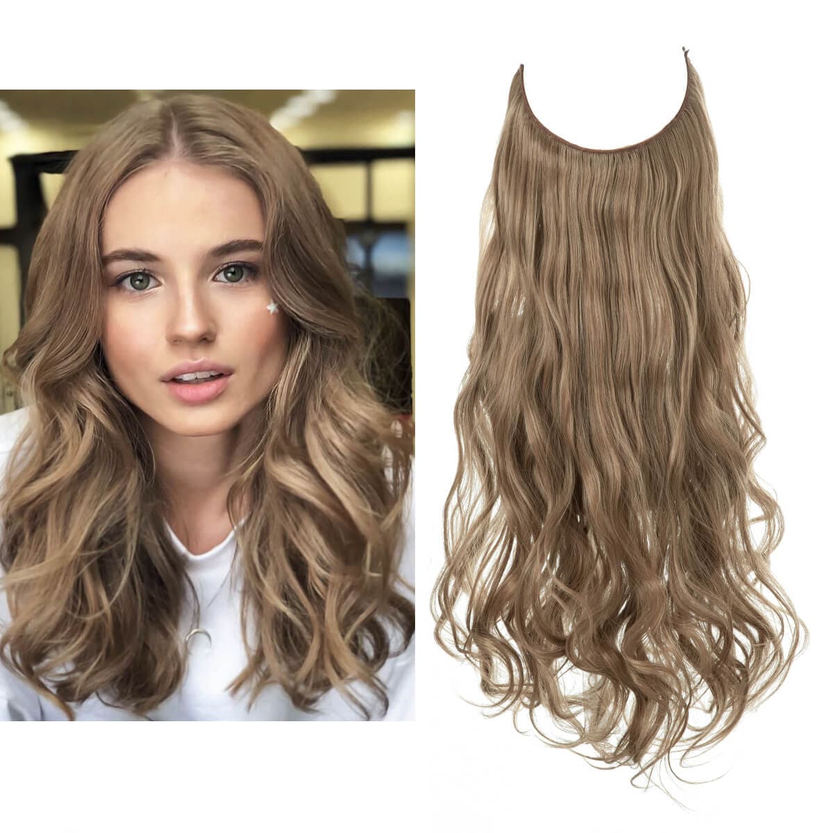 Lively® Braun Blond / 40cm - 110g Invisible Hair Extensions - Wavy