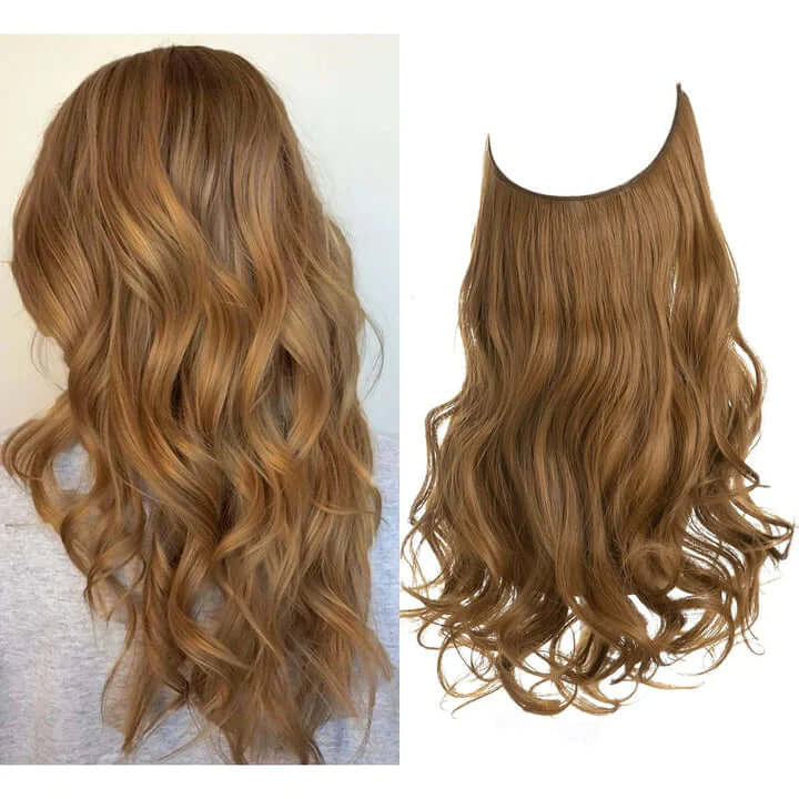 Lively® Golden Copper Brown / 40cm - 110g Invisible Hair Extensions - Wavy