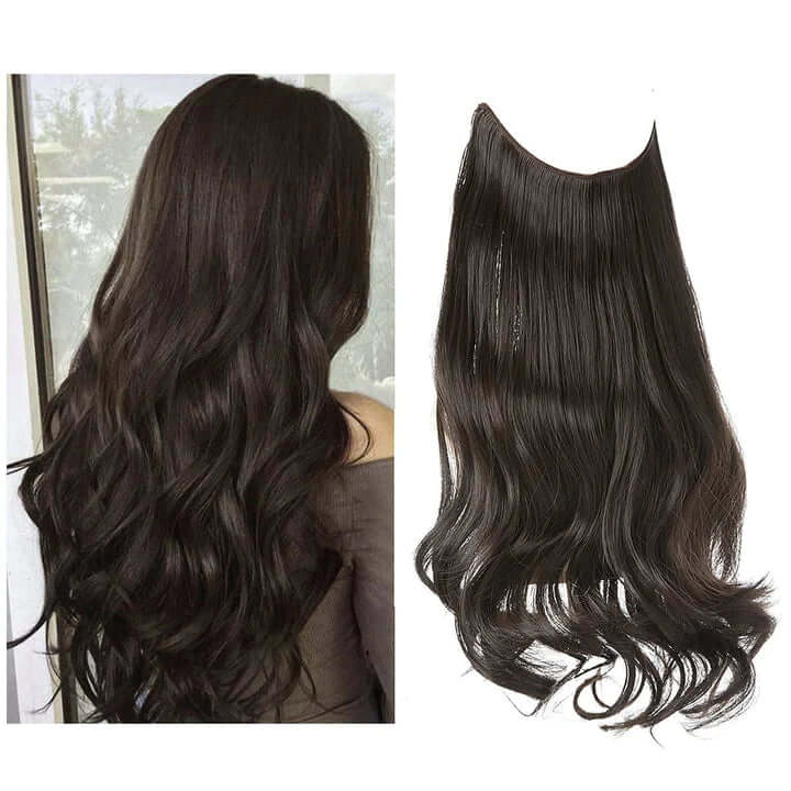 Lively® Dark Brown / 40cm - 110g Invisible Hair Extensions - Wavy