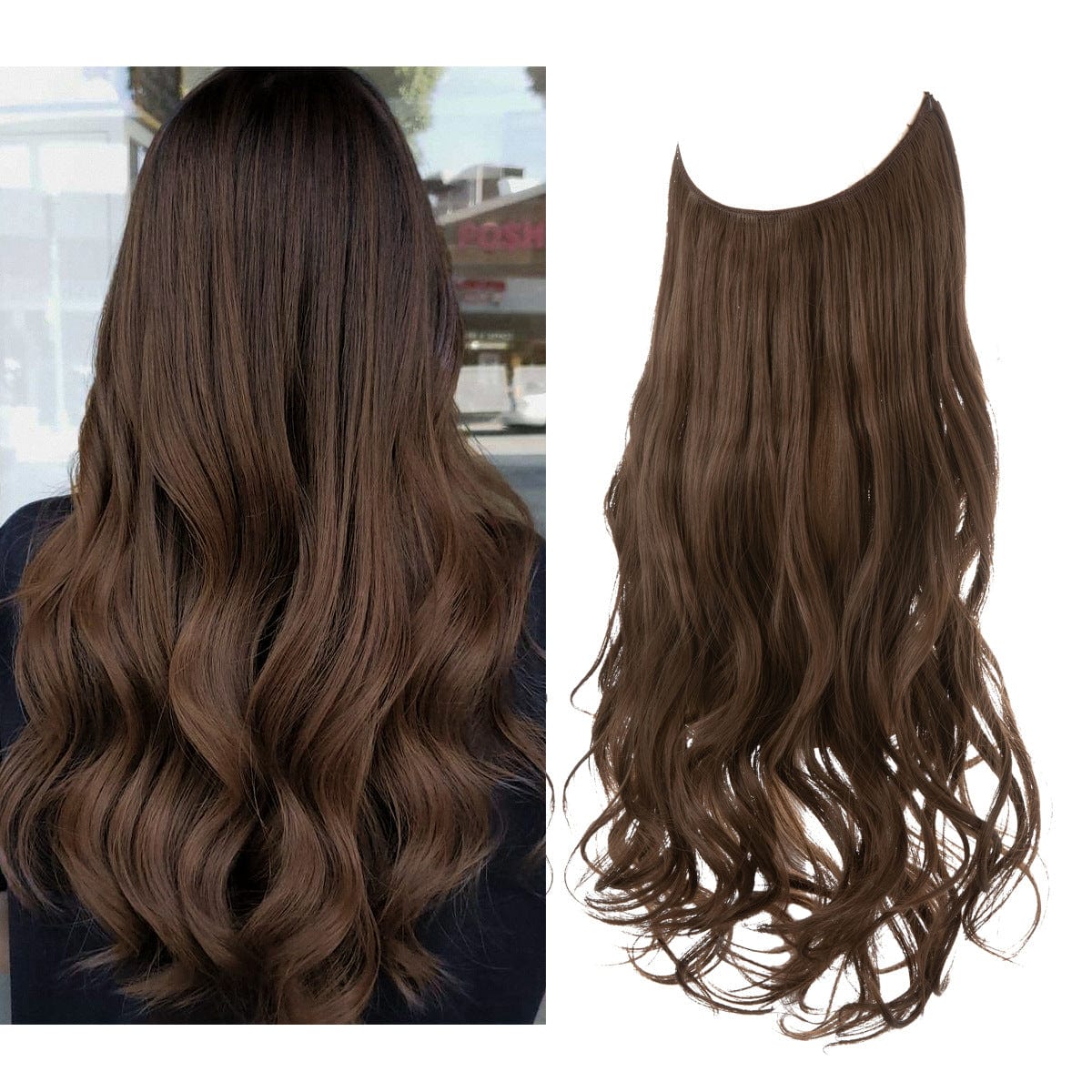 Lively® Medium Brown / 40cm - 110g Invisible Hair Extensions - Wavy