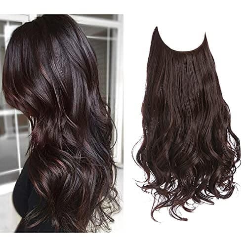 Lively® Chestnut Brown / 40cm - 110g Invisible Hair Extensions - Wavy