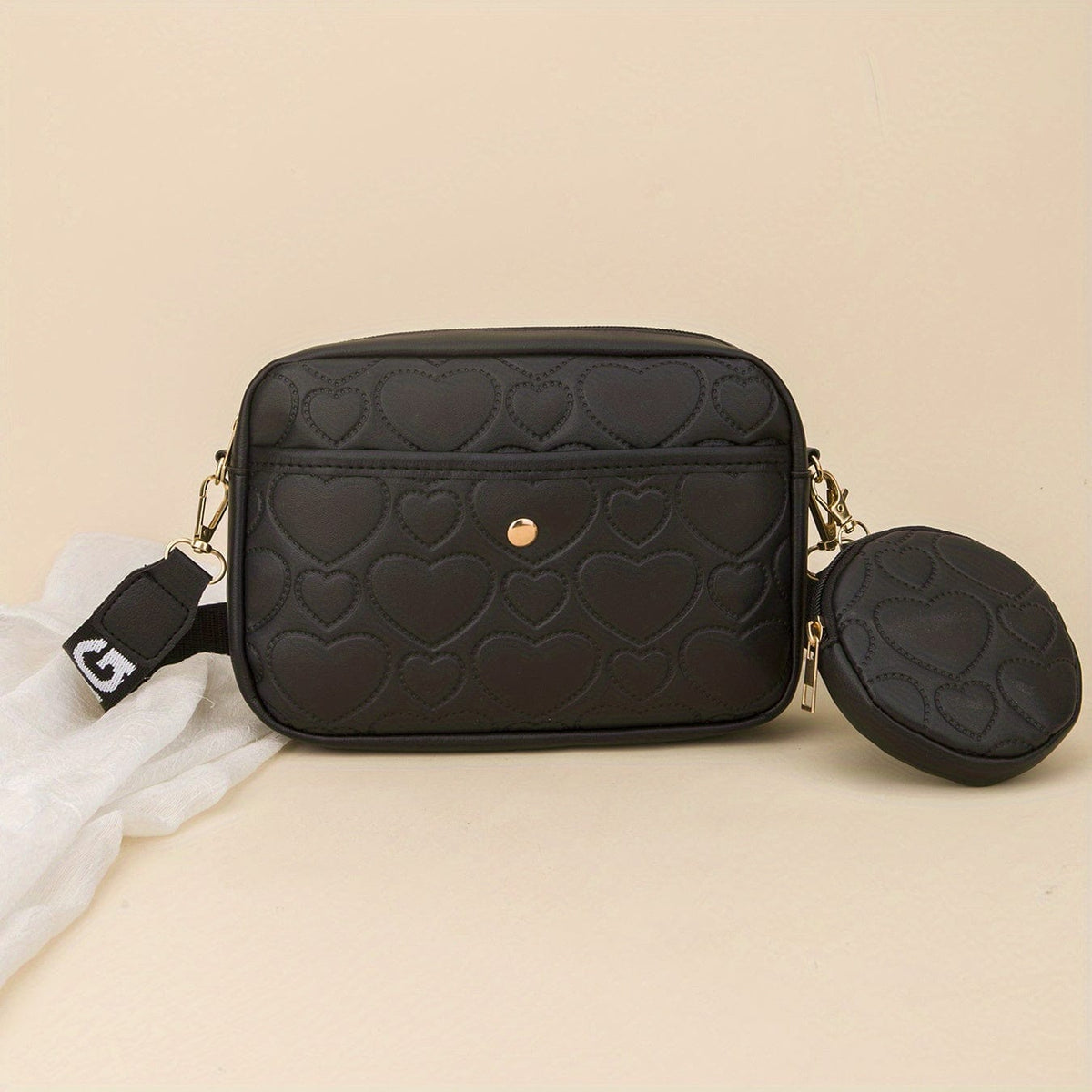 Lively® Sac à bandoulière matelassé avec porte-monnaie