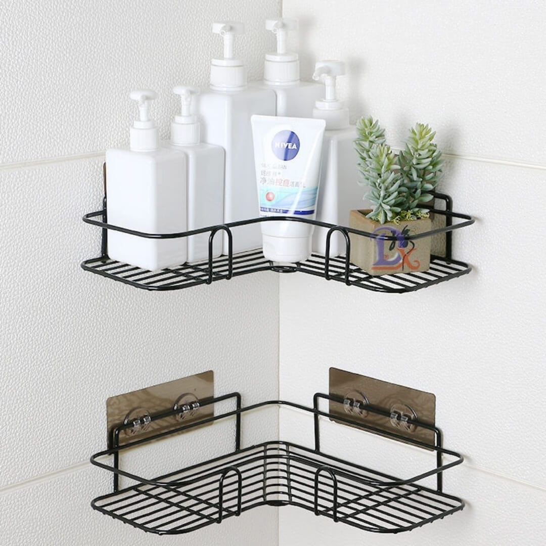 Lively® 100000142 Black Drill Free Shower Caddy 2.0
